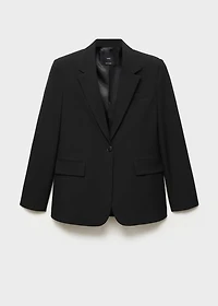 Straight blazer with flap pockets