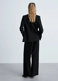 Straight blazer with flap pockets
