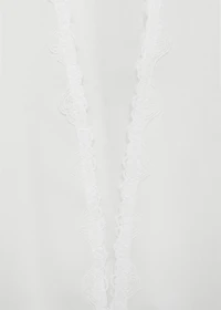 Cotton robe with lace