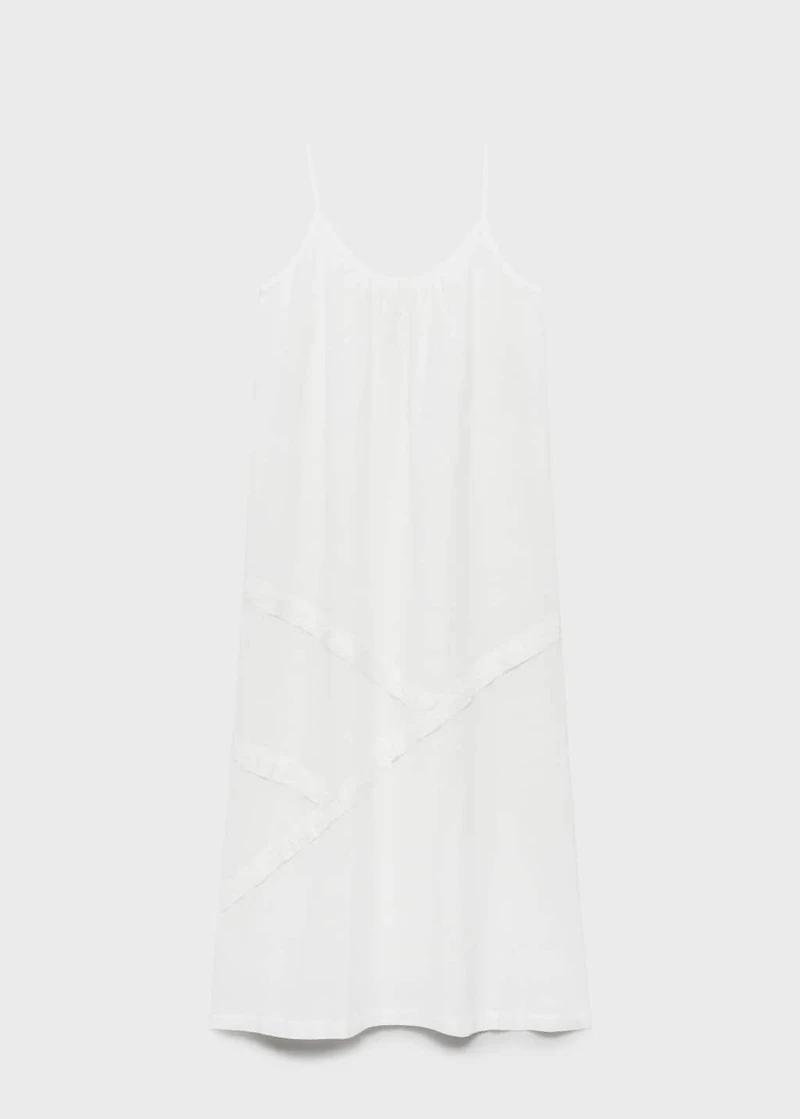 Cotton spaghetti-strap nightgown