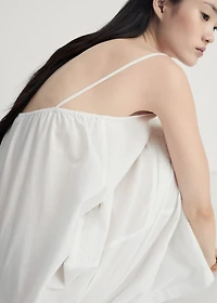 Cotton spaghetti-strap nightgown