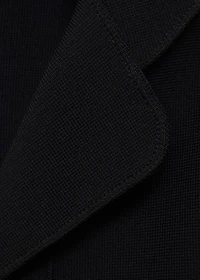 Knitted jacket with lapel collar
