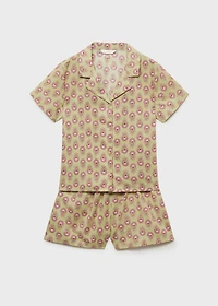 Printed cotton pyjama pack