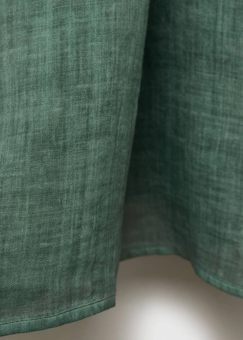 Ramie caftan with overdyed design