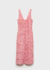 Tulle dress with embroidered flower