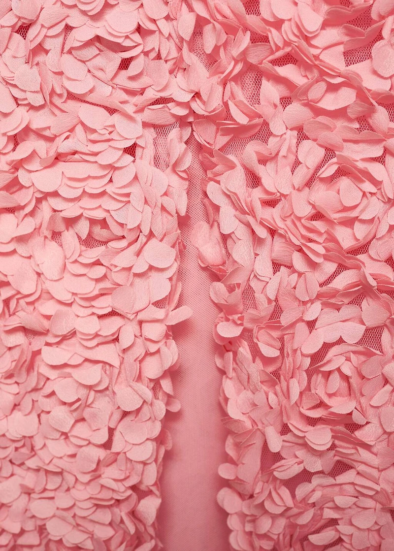 Tulle dress with embroidered flower