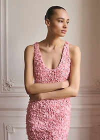 Tulle dress with embroidered flower