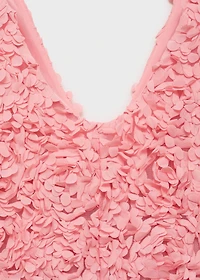 Tulle dress with embroidered flower