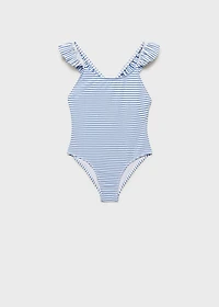 Ruffled striped swimsuit