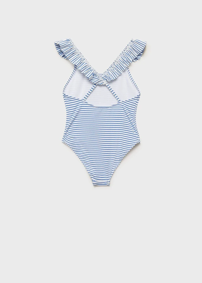 Ruffled striped swimsuit