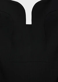 Structured fitted jumpsuit with sweetheart neckline