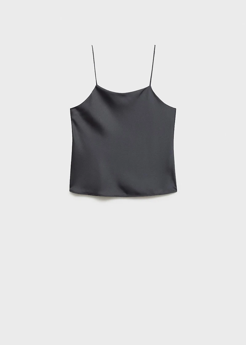 Satin top with straps