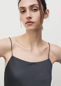Satin top with straps