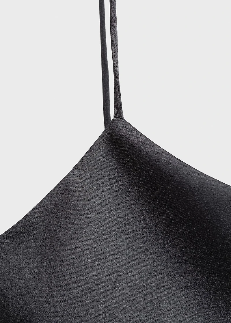 Satin top with straps