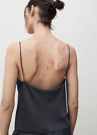 Satin top with straps