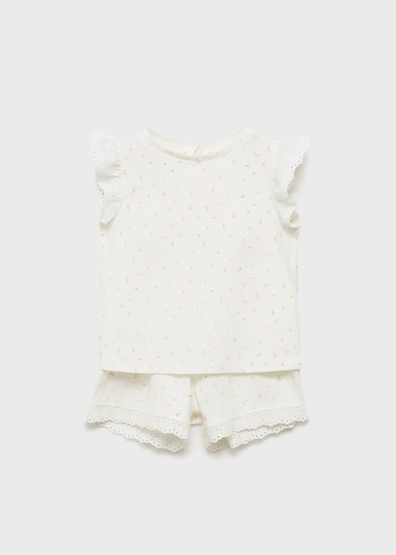 Floral cotton pyjamas