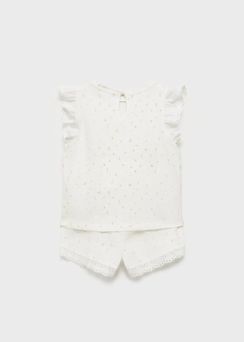 Floral cotton pyjamas