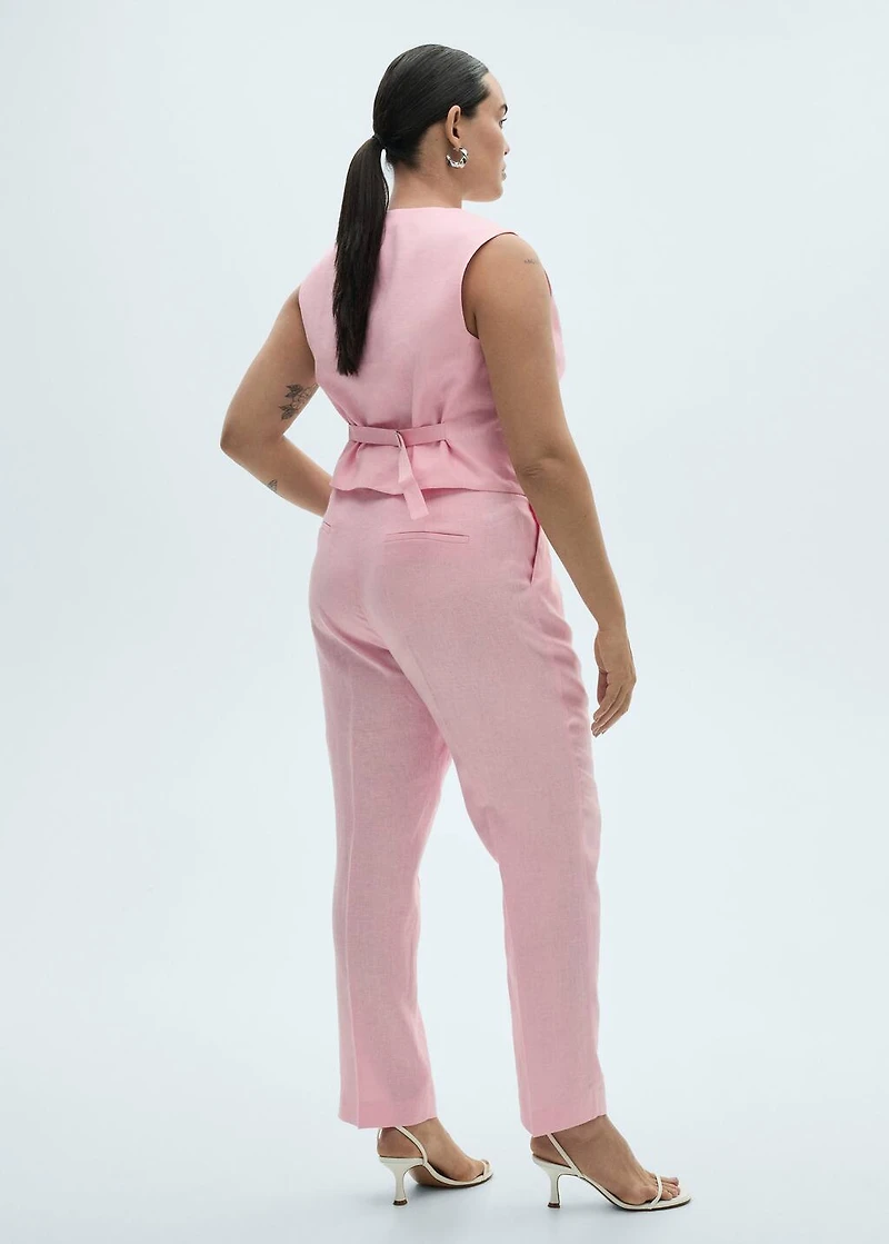 Linen suit trousers