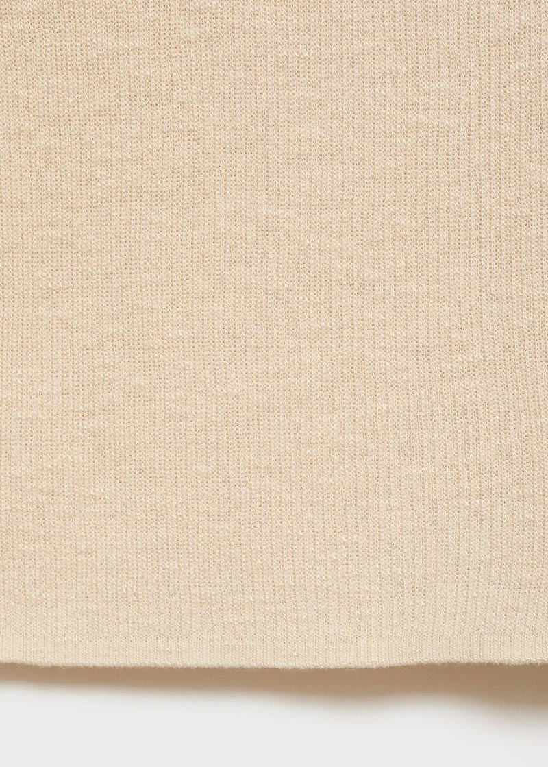 Knitted top with draped neck