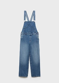 Straight denim dungarees