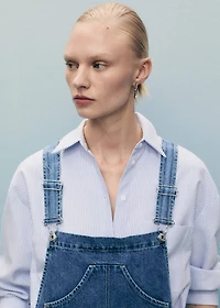Straight denim dungarees