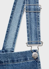 Straight denim dungarees