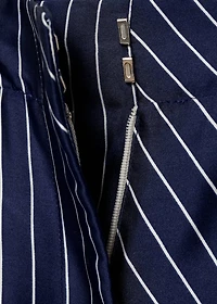 Satin pants with combined stripes