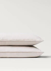 Two washed linen pillowcases 50x75 cm