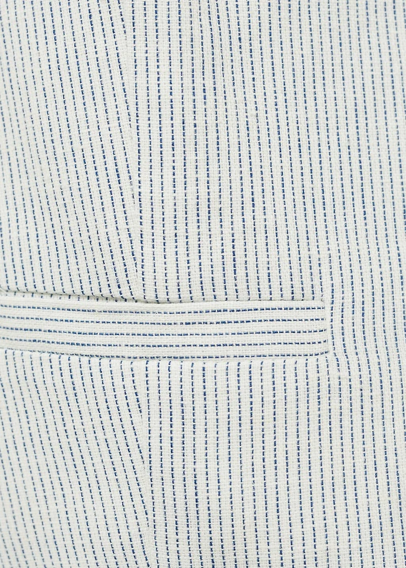 Linen-blend suit vest