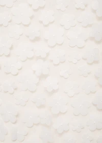 Midi-skirt with embossed flowers