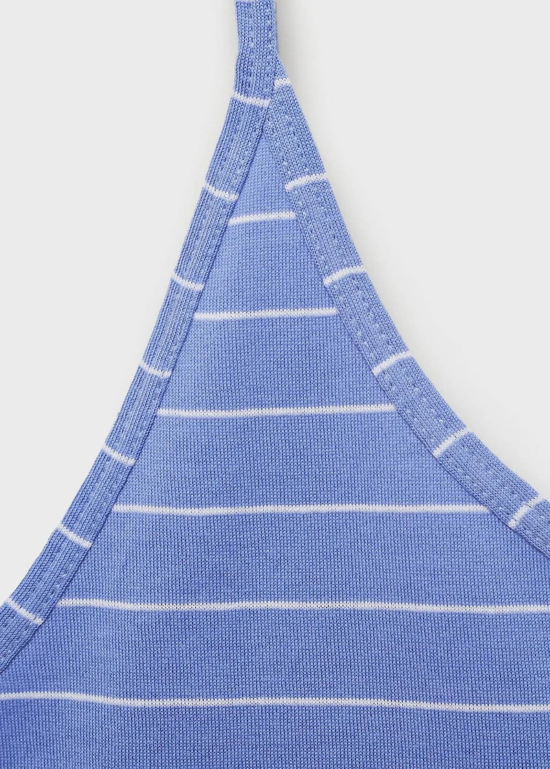 Striped cotton pajama top
