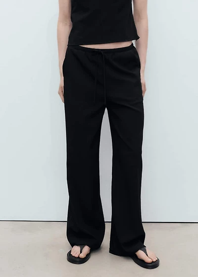 Bow straight trousers