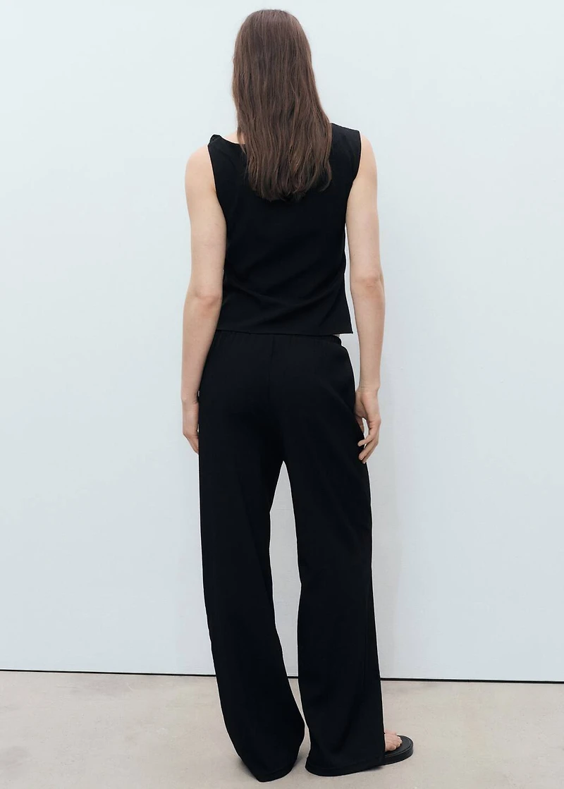 Bow straight trousers