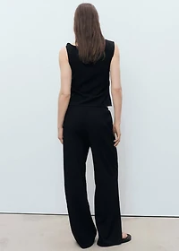 Bow straight trousers