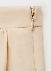 Cotton skirt with embroidered hem