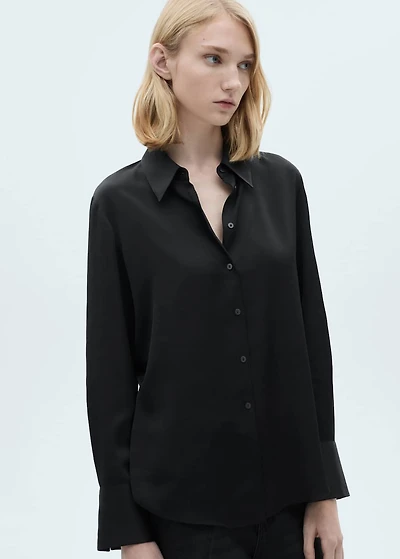 Satin finish flowy shirt