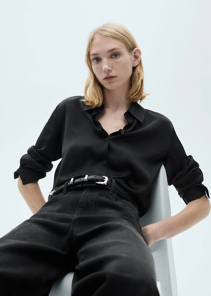 Satin finish flowy shirt