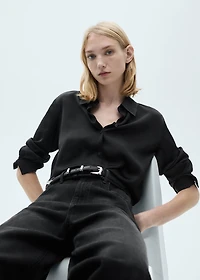 Satin finish flowy shirt