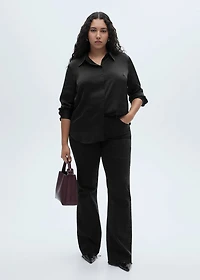 Satin finish flowy shirt