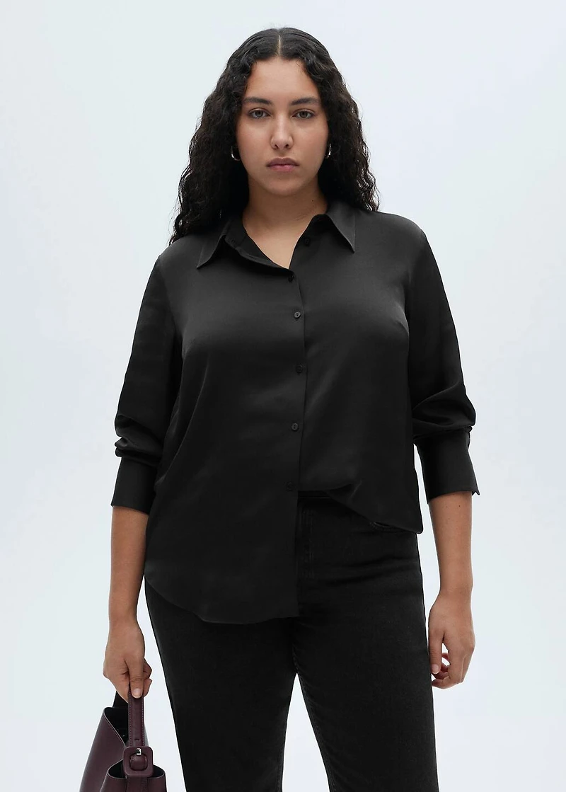 Satin finish flowy shirt