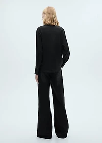 Satin finish flowy shirt
