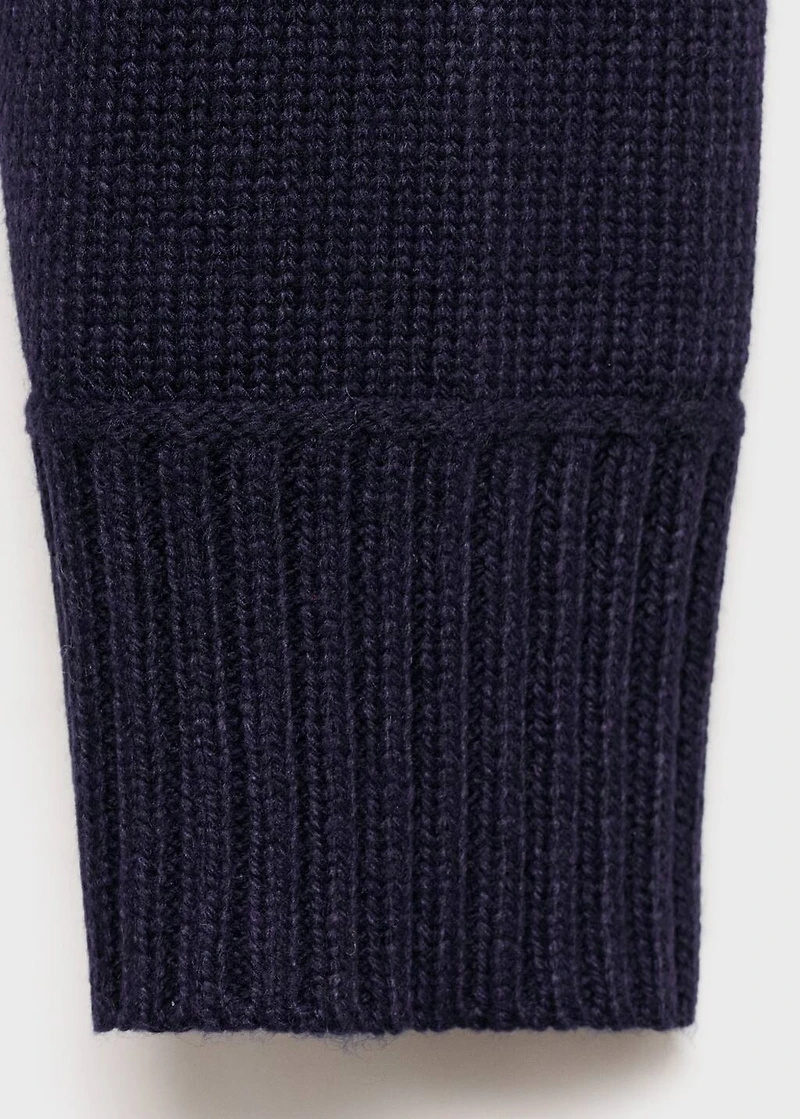 Knitted sweater with jewel buttons