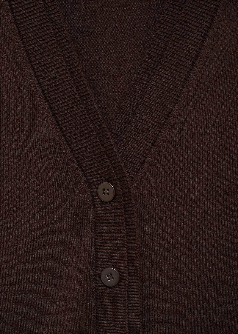 V-neck knitted cardigan