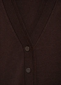 V-neck knitted cardigan