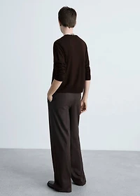 V-neck knitted cardigan