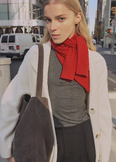 Knitted long coat