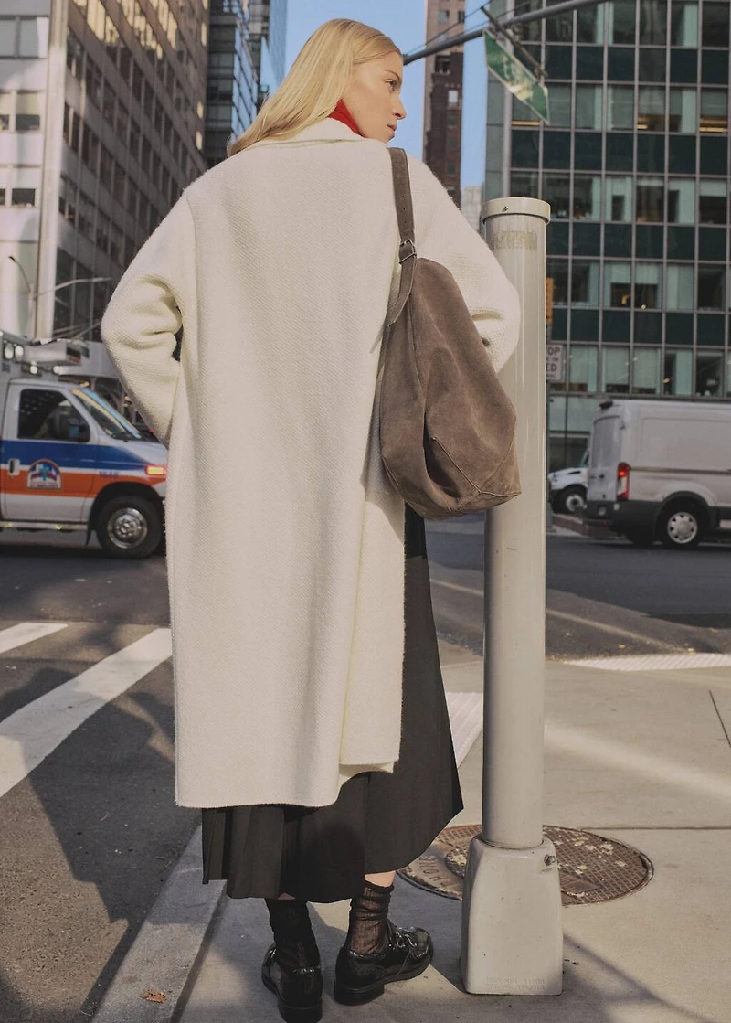 Knitted long coat