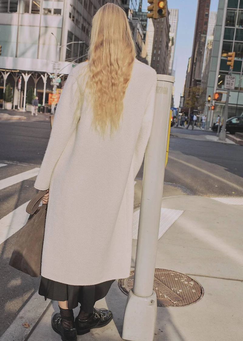 Knitted long coat