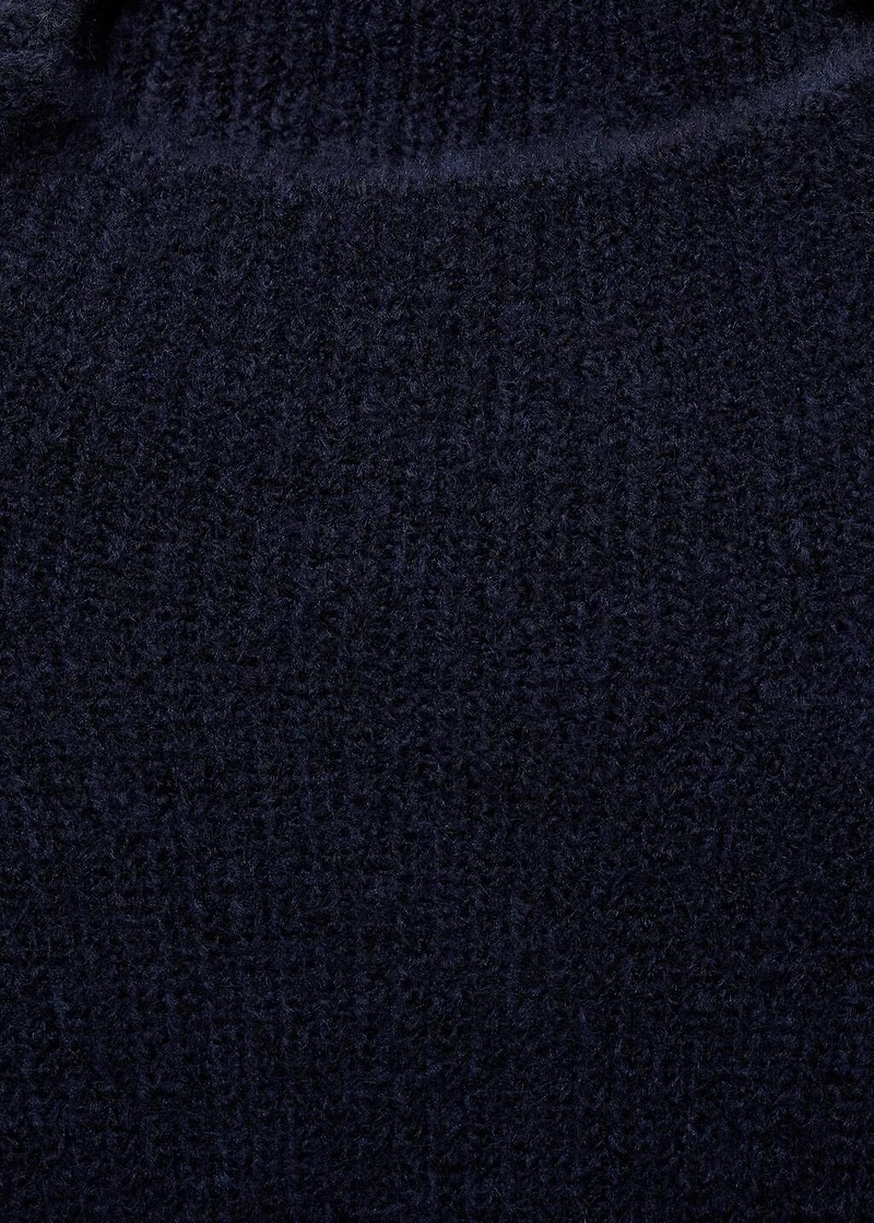 Striped sweater with perkins neck