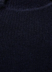 Striped sweater with perkins neck